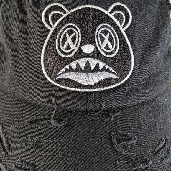 OREO BAWS Strapback Distressed Dad Hat - Black - Picture 2 of 8